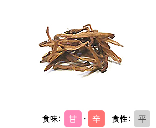 食味：甘・辛　食性：平